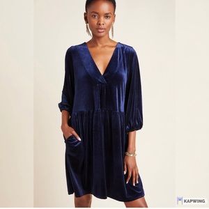 NWT Anthropologie Amadi Greta Velvet Tunic Dress